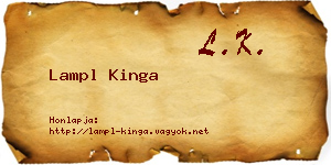 Lampl Kinga névjegykártya